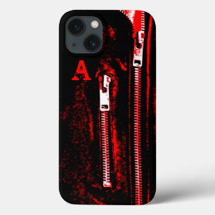 Funda Para iPhone 13 Estuche Zips Red print Monograma para iPhone