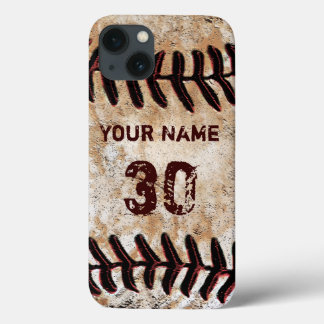 Funda Para iPhone 13 Estuches de iPhone de béisbol vintage muy duros y 