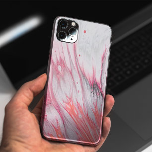 Funda Para iPhone 11 estuches de iphone de pintura naranja y gris abstr