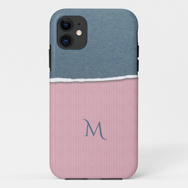 Funda De Case-Mate Para iPhone Estuches de teléfono monograma de personalizado de (Reverso)
