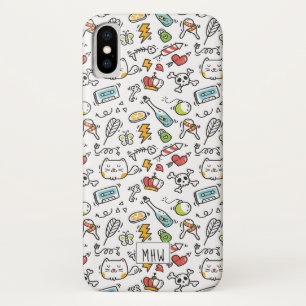 Funda Para iPhone X Estuches de teléfono monograma del personalizado d