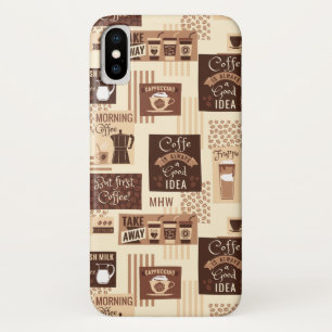 Funda Para iPhone X Estuches de teléfono monograma del personalizado d