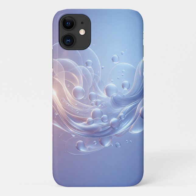 Funda De Case-Mate Para iPhone Ethereal Luminous Bubbles & Fluid Waves - Modern A (Reverso)