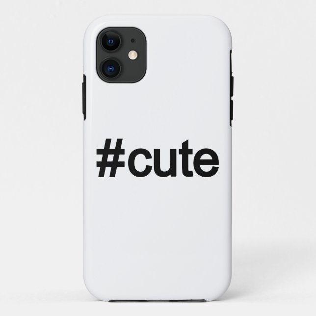 Funda De Case-Mate Para iPhone Etiqueta #Cute (Reverso)