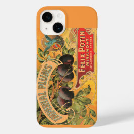 Funda Para iPhone 14 De Case-Mate Etiqueta de fruta de ciruelas antiguas