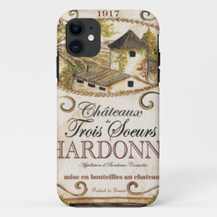 Funda Para iPhone 11 Etiqueta vintage Chardonnay