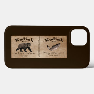 Funda Para iPhone 13 Etiqueta Vintage Kodiak Salmon