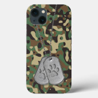 Etiquetas de Perro Militares con Huellas de Pezuña