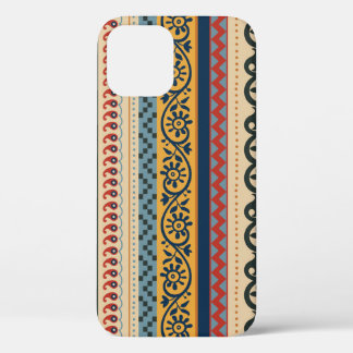 Funda Para iPhone 12 Etnia geométrica: fondo ornamento sin costura.
