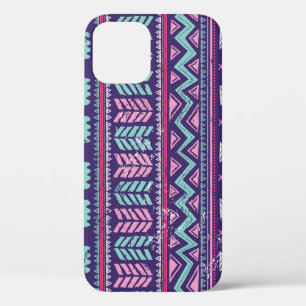 Funda Para iPhone 12 Étnica Tribal: Colorido Patrón Sin Mar.