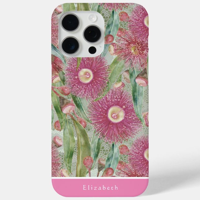 Funda De Case-Mate Para iPhone Eucalipto Rosa Personalizable Después de la Lluvia (Reverso )