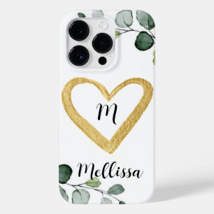 Funda Para iPhone 14 Pro De Case-Mate Eucalyptus Monogramed iPhone 14 Pro Funda