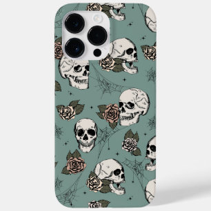 Funda Para iPhone 14 Pro Max De Case-Mate Eucalyptus Verdes Skulls y Rosas