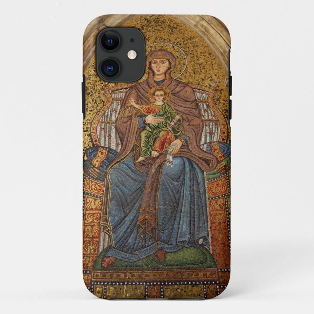 Funda De Case-Mate Para iPhone Europa, Italia, Sicilia, Taormina. Madonna y niño (Reverso)