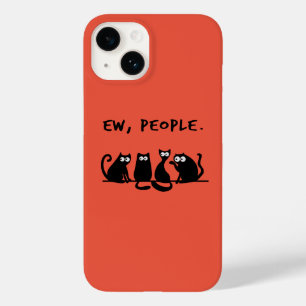 Funda Para iPhone 14 De Case-Mate Ew People Funny Meowy Gatos Negros