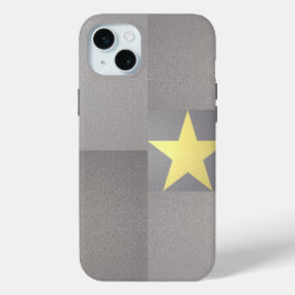 Funda Para iPhone 15 Mini Excelencia Gold Star Elegancia Textura Marrón Cuad