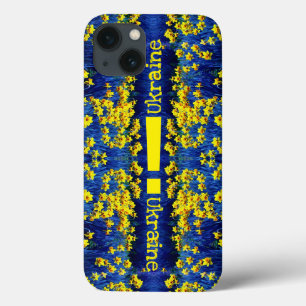 Funda Para iPhone 13 Exclamación de primavera de Daffodil Ucrania azul 
