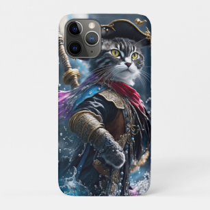 Funda Para iPhone 11 Pro Exclusivo totalmente: Pirata de gato monocolor