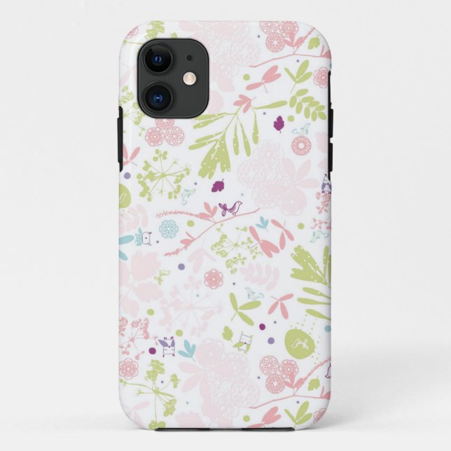 Funda De Case-Mate Para iPhone exhibición del modelo floral (Reverso)