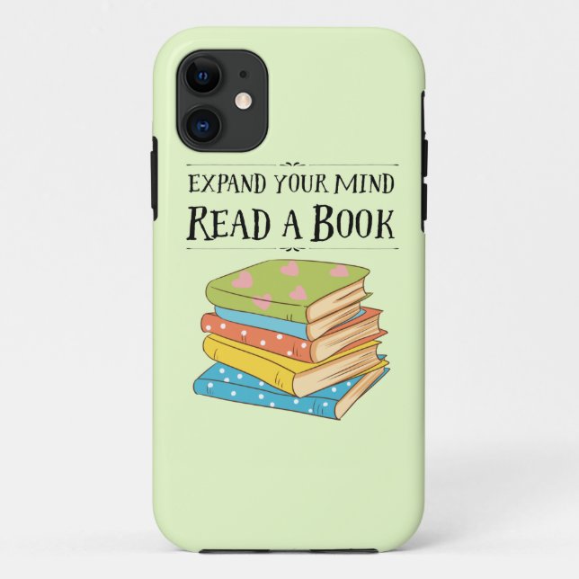 Funda De Case-Mate Para iPhone Expande su mente... lea un libro (Reverso)