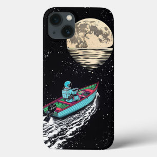 Funda Para iPhone 13 Explorador de espacios en camino a la luna