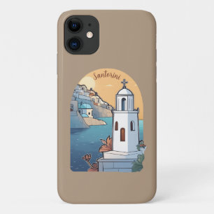 Funda Para iPhone 11 Explorando Santorini, Grecia