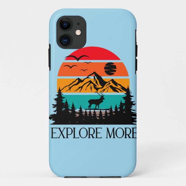 Funda De Case-Mate Para iPhone Explore más Mountain Nature Adventure Outdoor (Reverso)