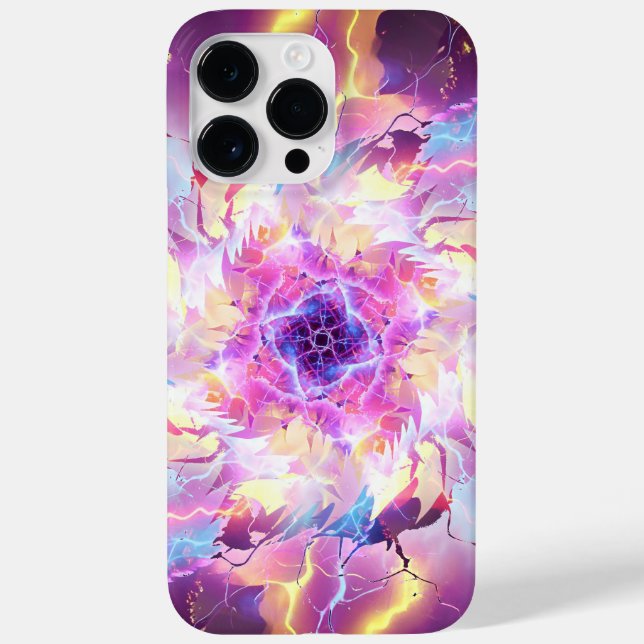 Funda De Case-Mate Para iPhone Explosión de bola de fuego relámpago (Reverso)