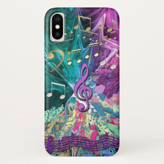Funda De Case-Mate Para iPhone Explosión de la música (Reverso)