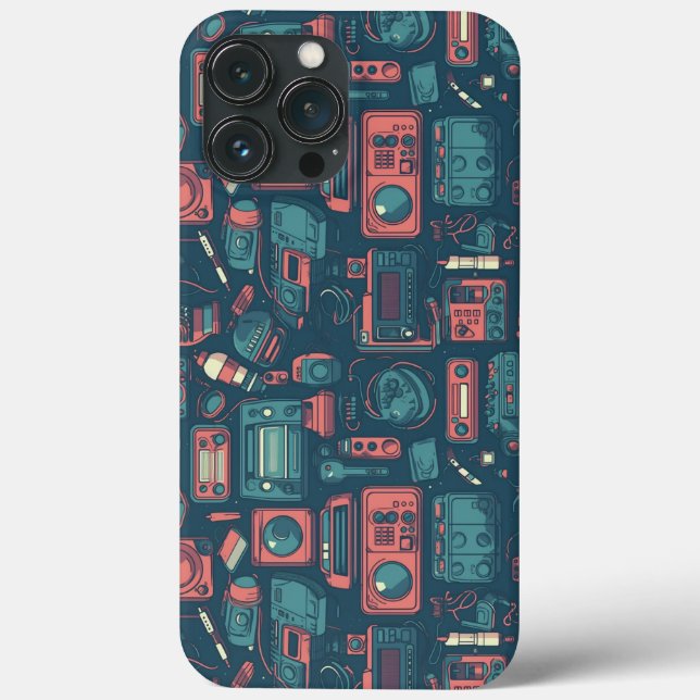 Funda De Case-Mate Para iPhone Explosión del pasado: tecnología de los 80 (Reverso )