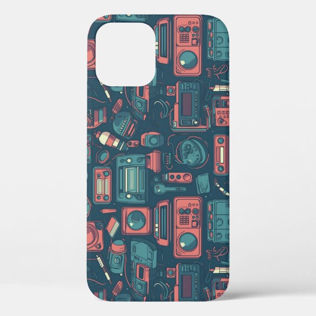Funda De Case-Mate Para iPhone Explosión del pasado: tecnología de los 80 (Reverso )