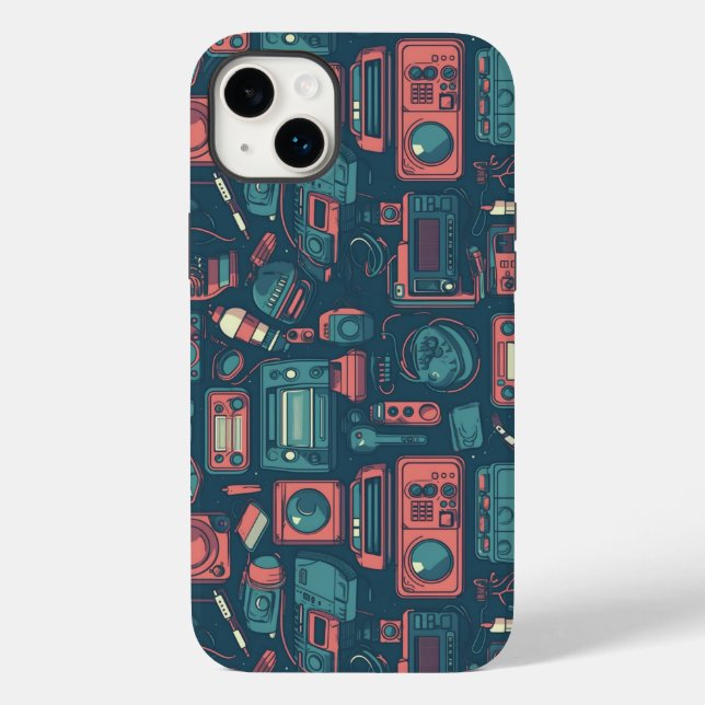 Funda De Case-Mate Para iPhone Explosión del pasado: tecnología de los 80 (Reverso )