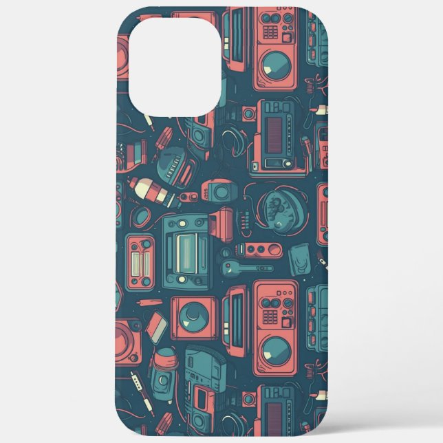 Funda De Case-Mate Para iPhone Explosión del pasado: tecnología de los 80 (Reverso )