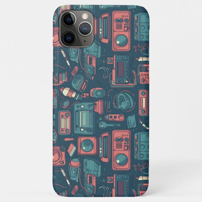 Funda De Case-Mate Para iPhone Explosión del pasado: tecnología de los 80 (Reverso)