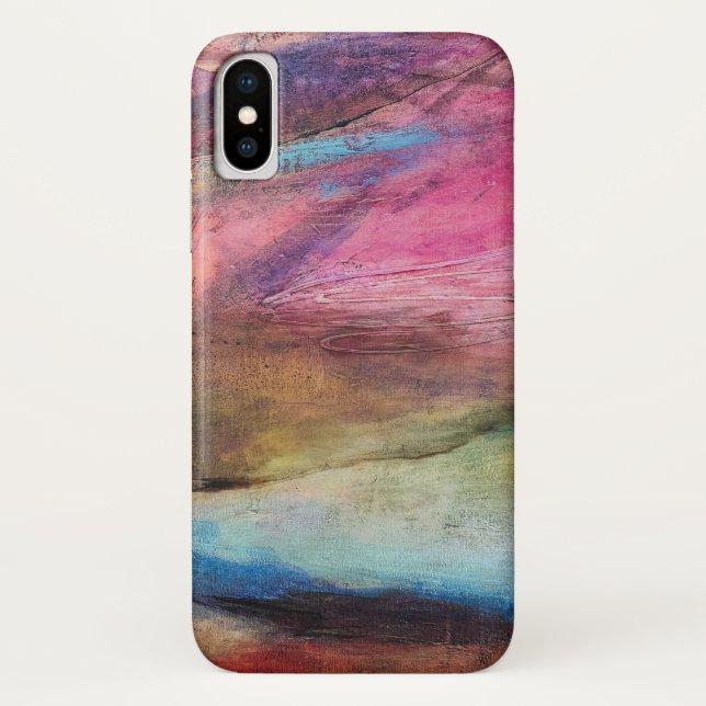 Funda De Case-Mate Para iPhone Expresión de Fuchsia (Reverso)