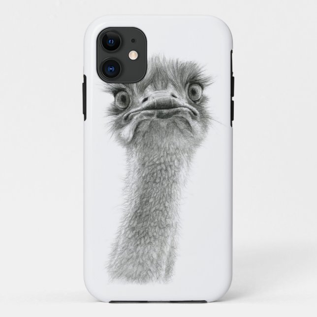 Funda De Case-Mate Para iPhone Expresión sk053 de la avestruz (Reverso)