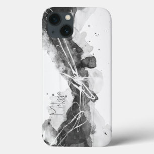 Funda Para iPhone 13 Expresivo masculino abstracto en blanco y negro