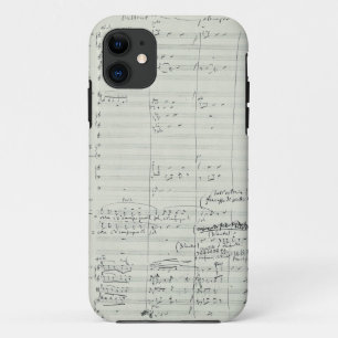 Funda Para iPhone 11 Extracto del manuscrito de la música de Bohème d