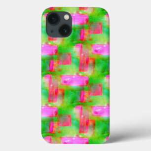 Funda Para iPhone 13 Extracto pintado amarillo, rosa de la luz del sol