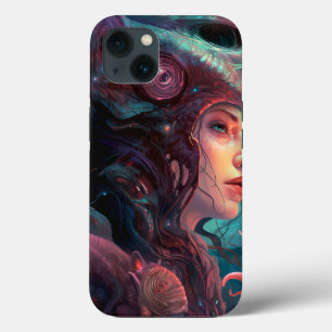 Funda Para iPhone 13 Extraña arte de una mujer extranjera surrealista