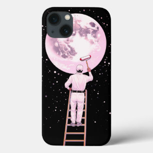 Funda Para iPhone 13 Extraño "pintor de la luna" surrealista