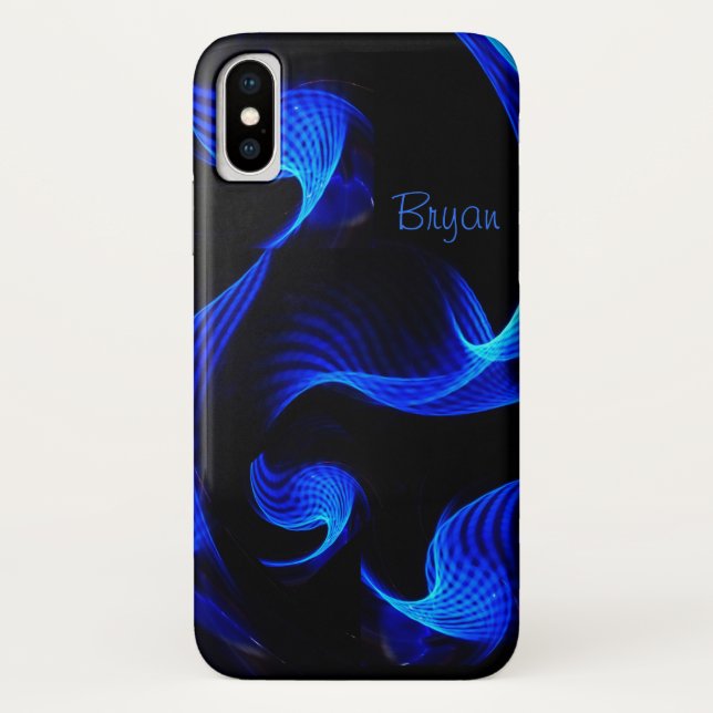 Funda De Case-Mate Para iPhone Extravagancia de luz azul *Personalización* (Reverso)