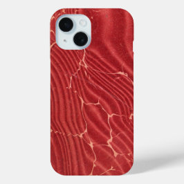 Funda Para iPhone 15 Extremo marcado rojo y oro