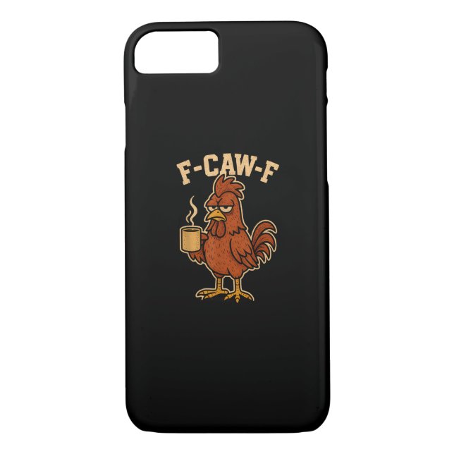 Funda De Case-Mate Para iPhone F-Caw-F Coffee Chicken Rooster Funny Bird (Reverso)