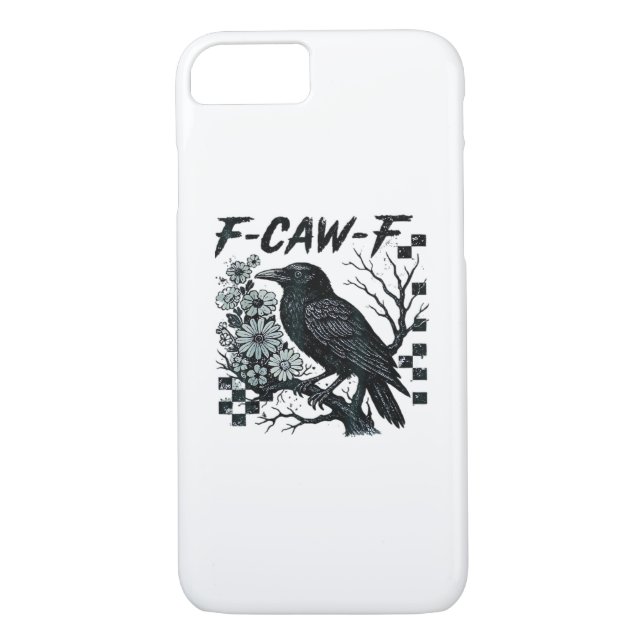 Funda De Case-Mate Para iPhone F-Caw-F Crow Bird Retro Classic (Reverso)