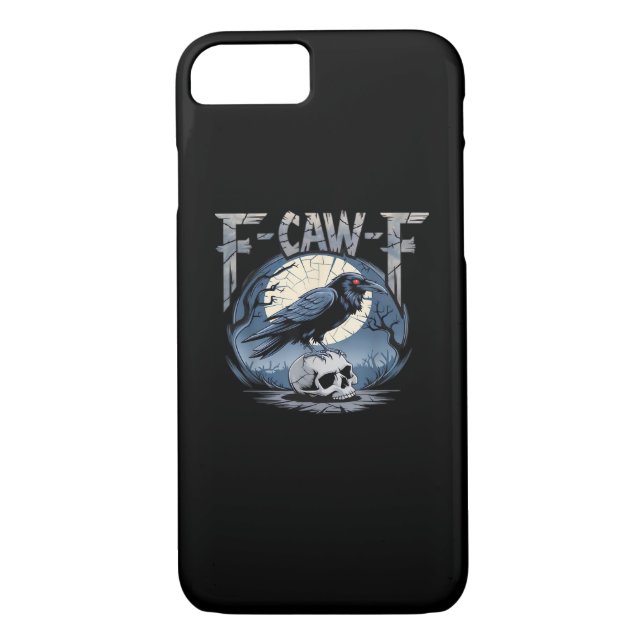 Funda De Case-Mate Para iPhone F-Caw-F Crow Moonlit Raven Classic (Reverso)