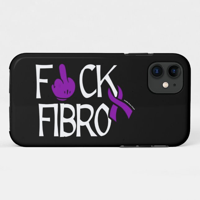 FUNDA DE Case-Mate PARA iPhone F#CK FIBRO (Reverso (horizontal))