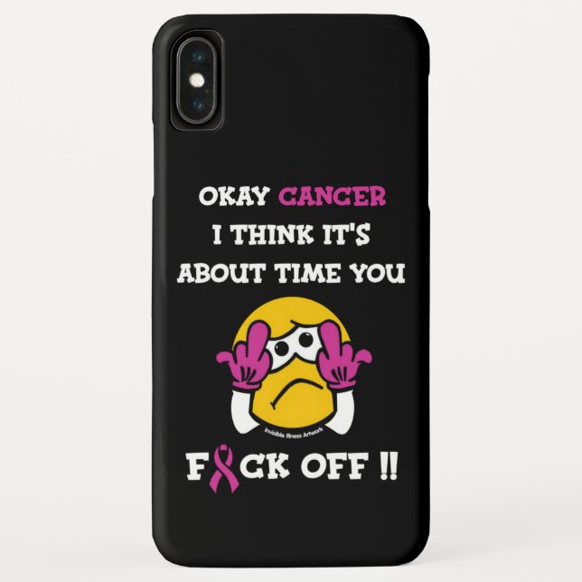 Funda De Case-Mate Para iPhone F#CK OFF... Cáncer de mama (Reverso)