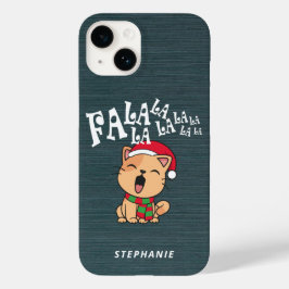 Funda Para iPhone 14 De Case-Mate Fa La La La La Navidades canto de gatos | Estuche 