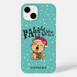 Funda Para iPhone 14 De Case-Mate Fa La La La La Navidades canto de gatos | Estuche 